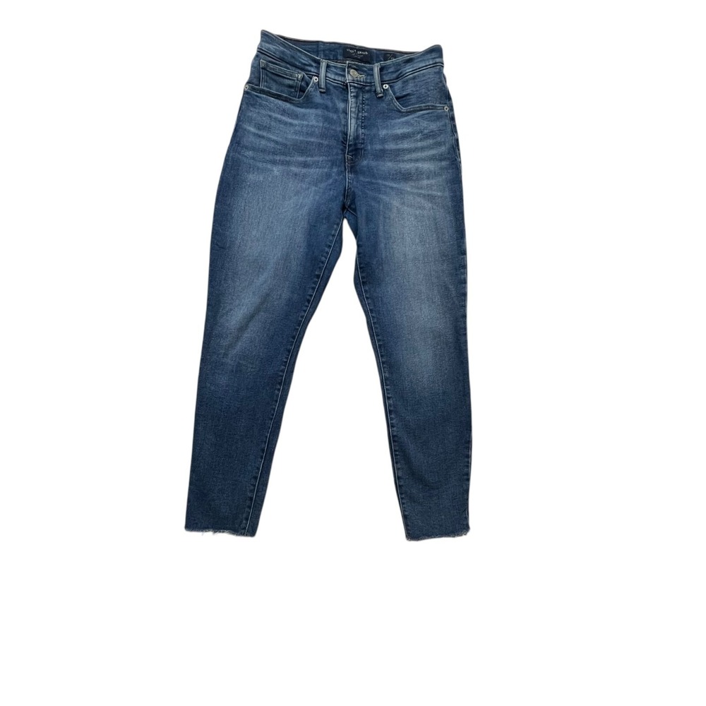 Lucky Brand Bridgette Skinny Jeans Women 10 X 30 Blue Denim High-Rise Frayed Hem - Picture 2 of 11